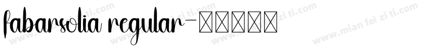 fabarsolia regular字体转换